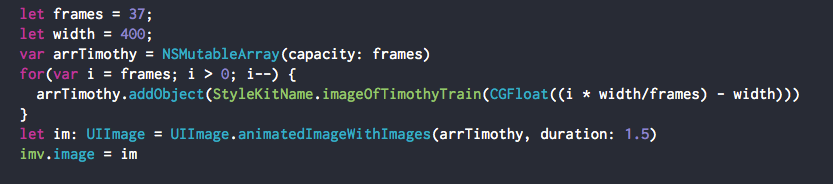 swift paintcode uiimageview array